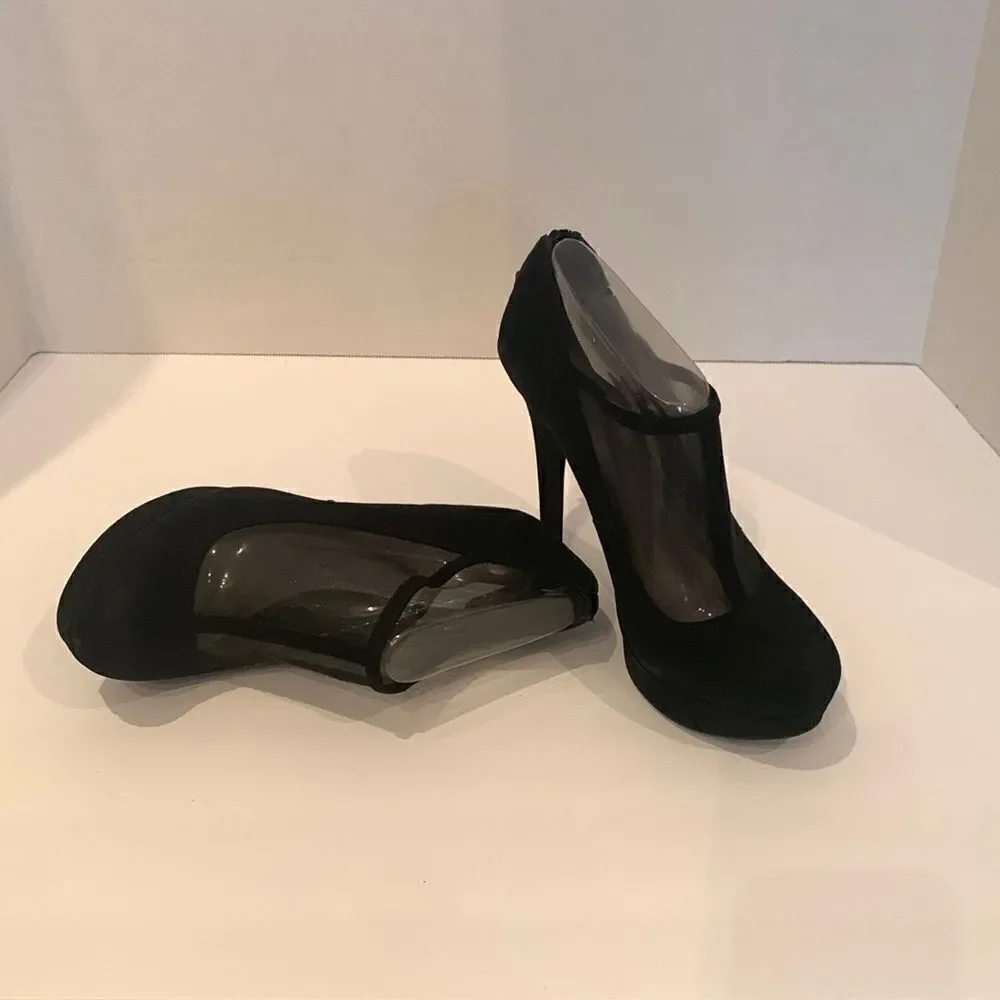 Bakers Kaley Black Faux Suede Shoes